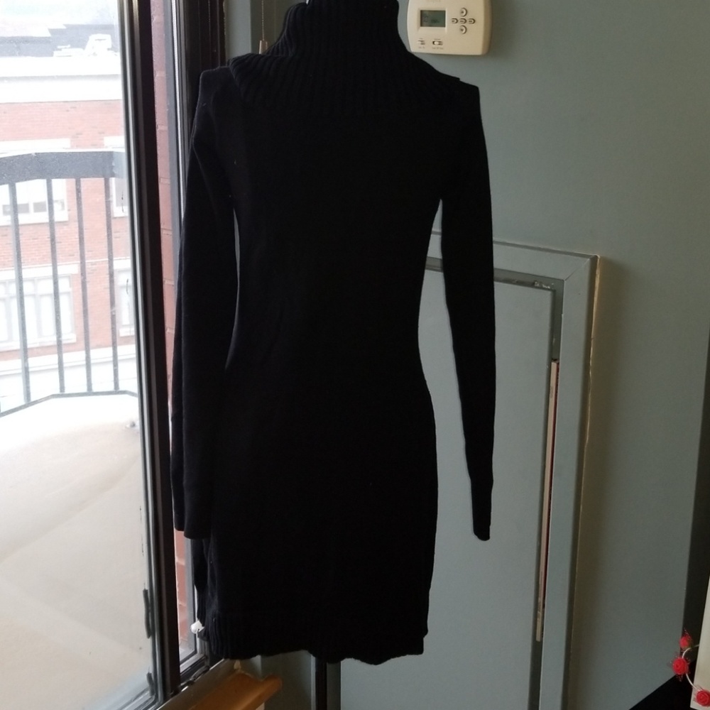 Bcbg cow neck sweater dress brown and black - Picture 3 of 6
